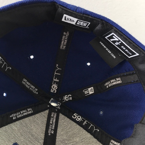 Blue and yellow hat size 7-1/8 - Picture 6 of 8